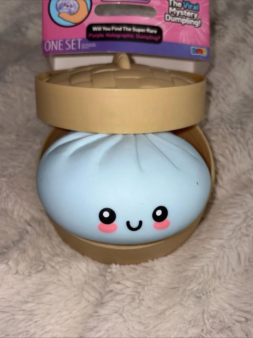 Kids Cute Dumpling Squishy Plush Toy - Light Blue